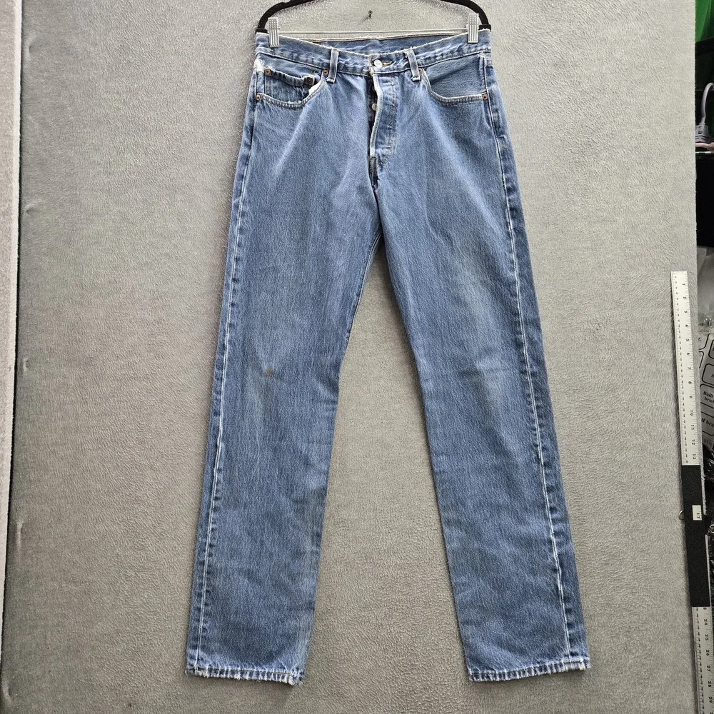 VINTAGE Levi's 501 Men Jeans 34X36 Blue Denim Y2K Original Fit Straight READ